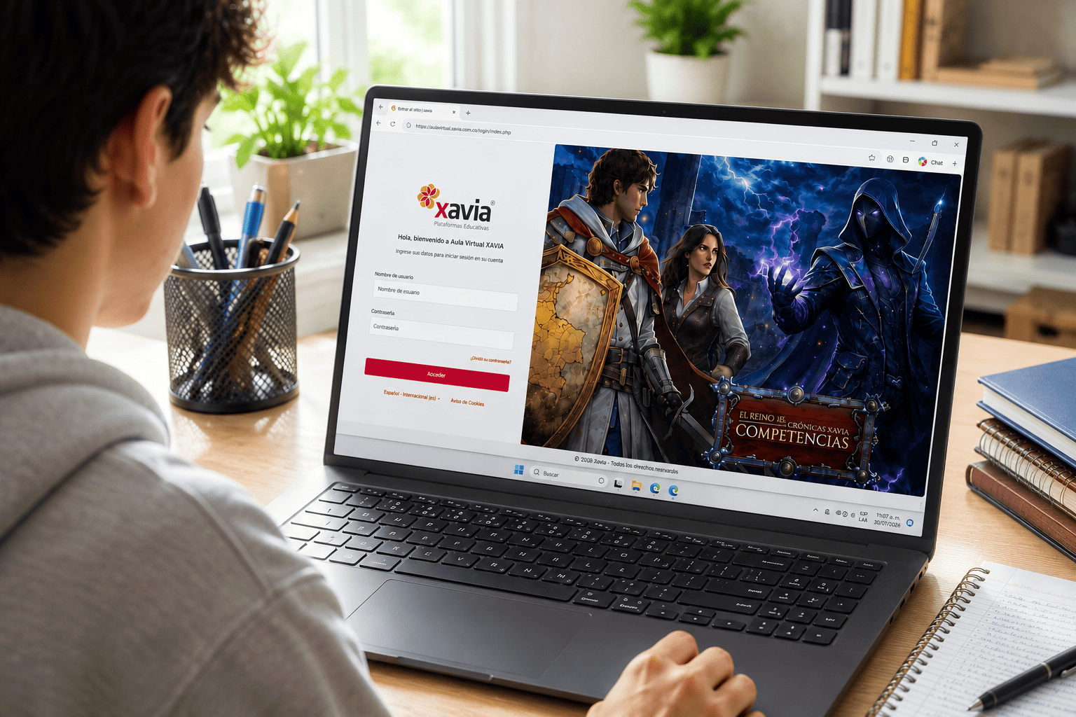 Plataforma Xavia en Laptop
